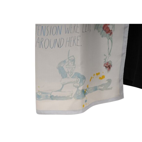 Dior Mens Raymond Pettibon Floral Poem Patch T Shirt Medium Black Cotton Silk - Picture 4 of 10